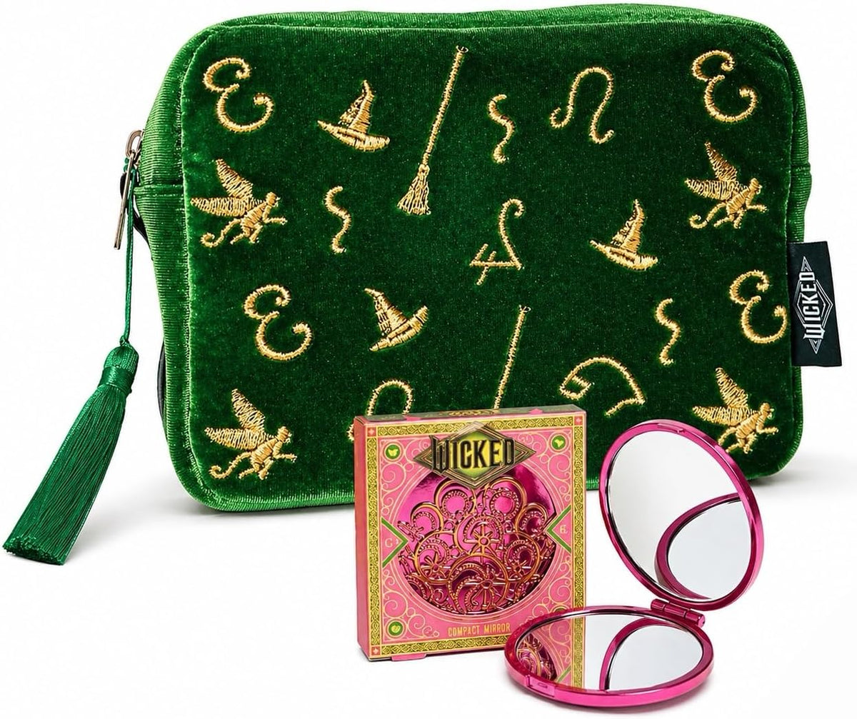 Wicked The Movie Elphaba Cosmetic Bag + Compact Mirror Wicked The Movie