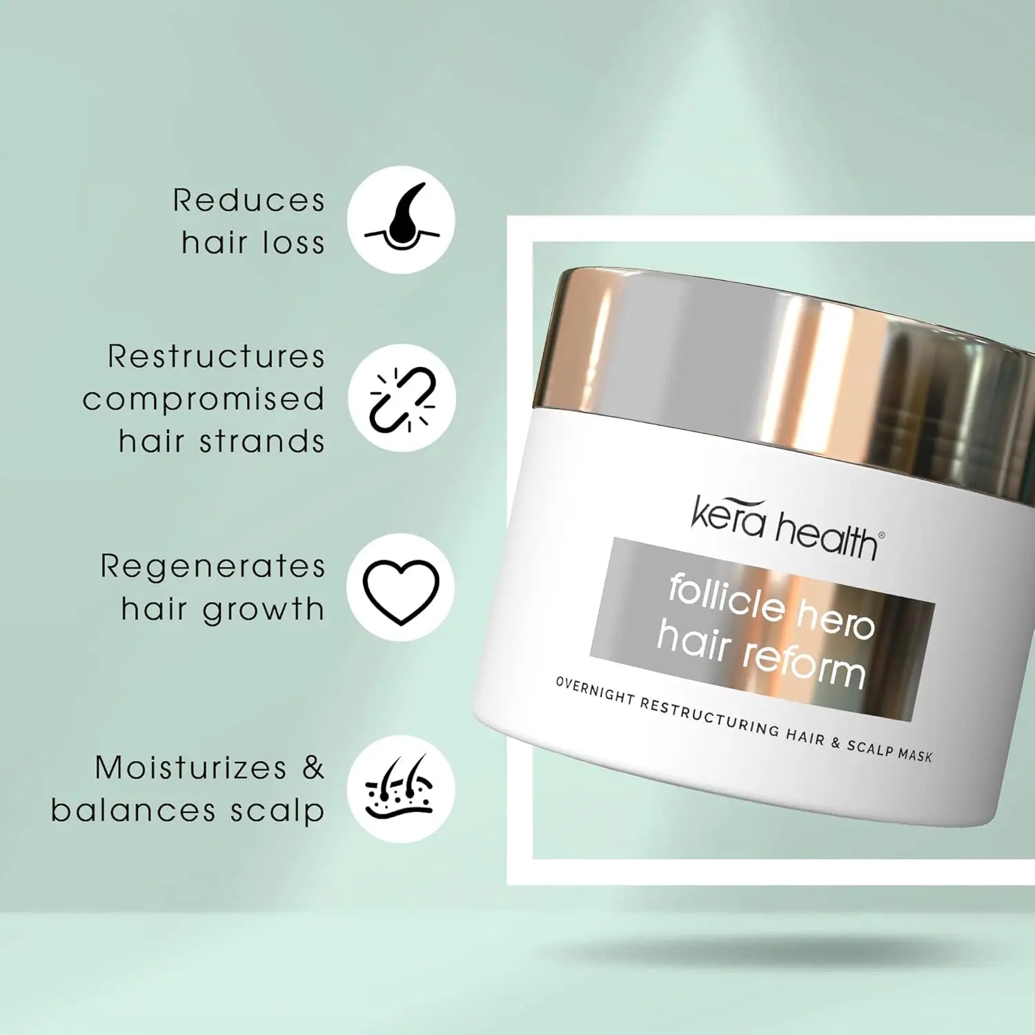 Kera Health Follicle Hero Hair Reform Overnight Restructuring Hair & Scalp Mask 150ml Kera Health