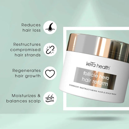 Kera Health Follicle Hero Hair Reform Overnight Restructuring Hair & Scalp Mask 150ml Kera Health