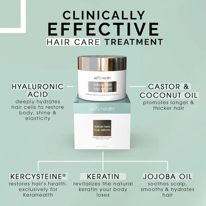 Kera Health Follicle Hero Hair Reform Overnight Restructuring Hair & Scalp Mask 150ml Kera Health