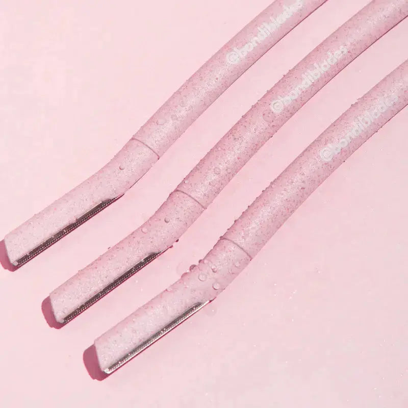 Bondi Blades Dermaplaning Razors 3 Pack Remove Peach Fuzz/Dead Skin for Glowing Skin