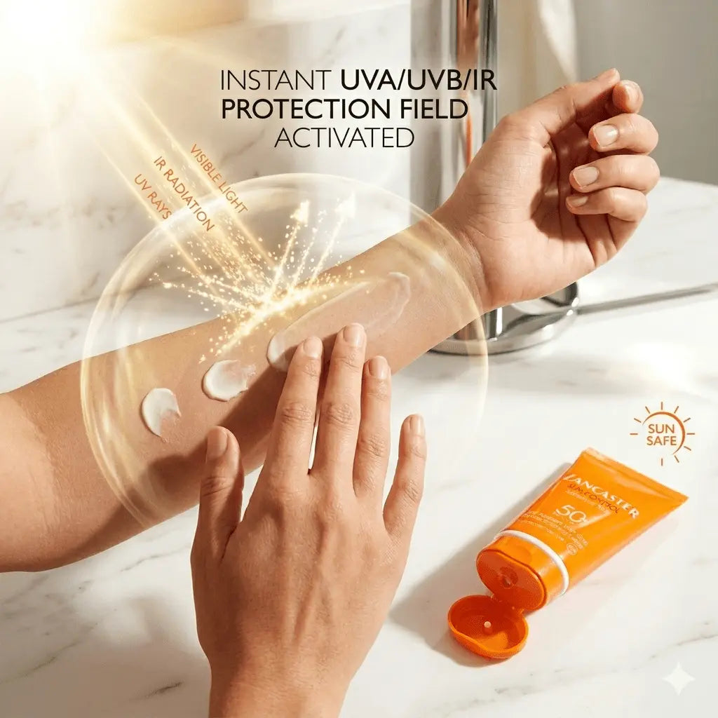Lancaster Sun Control Sensitive Skin Oil-Free Lotion SPF 50+ 15ml Pack of 8- Soothing Sunscreen for Sensitive Skin - High Protection Travel Size Sun Lotion - Hypoallergenic Formula 8x15ml Set Lancaster