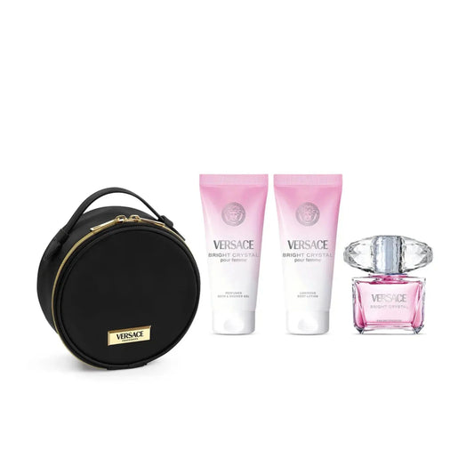 Versace Bright Crystal Gift Set EDT 90ml + B/Lotion 100ml + S/Gel 100ml + Free Gift Versace