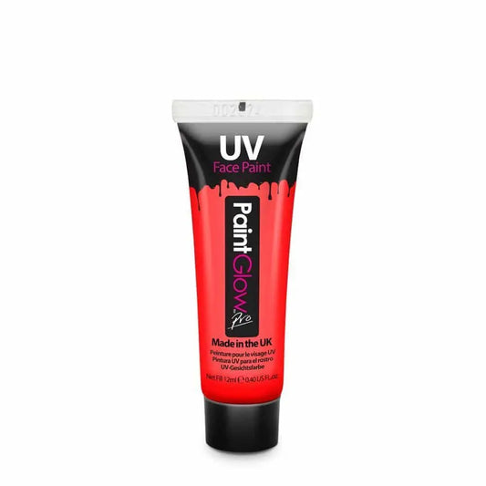 PaintGlow Pro UV Face & Body Paint 12ml  - Red PaintGlow