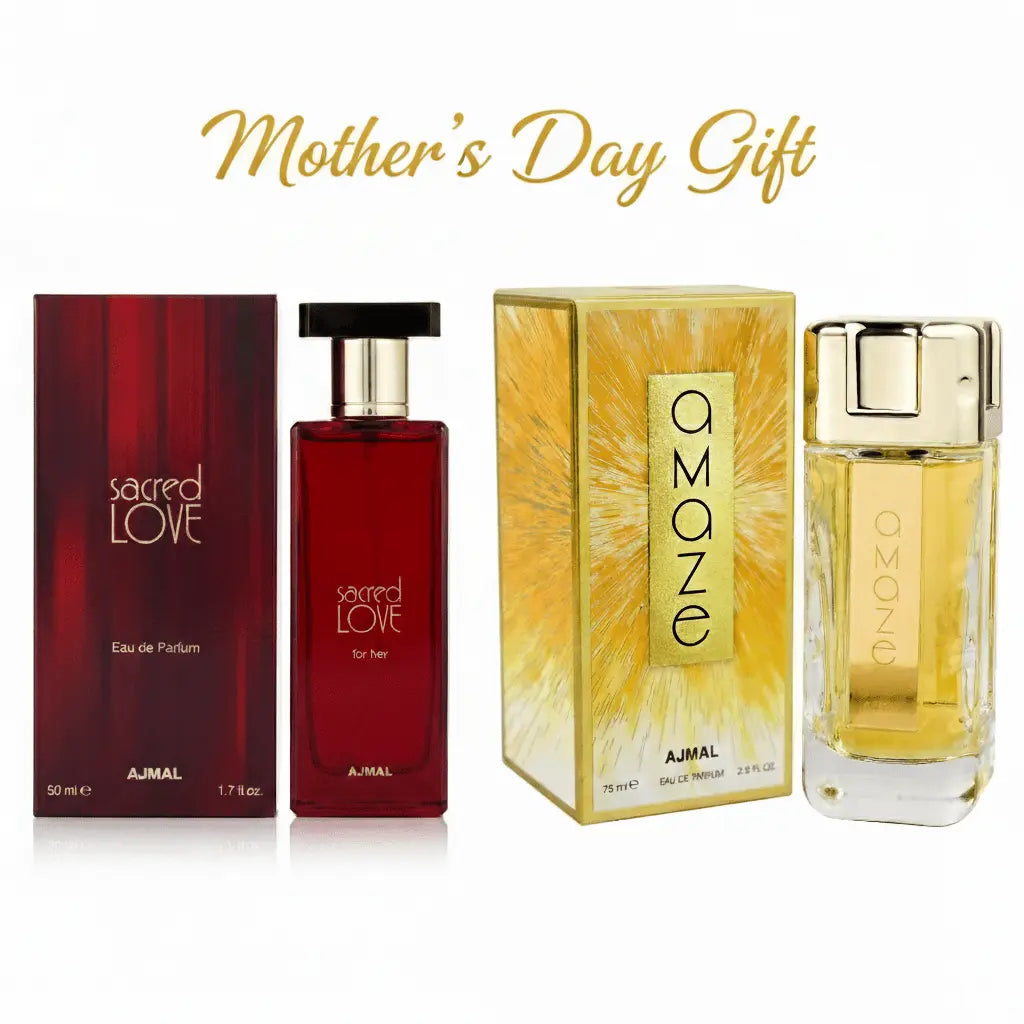 Ajmal Women’s Eau de Parfum Set of 2 – Amaze 75ml & Sacred Love 50ml Fragrance Gift Set The Beauty Store