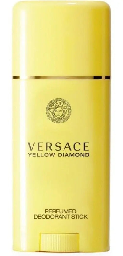 Versace Bright Crystal Eau de Toilette Spray 30ml & Yellow Diamond Deodorant Stick 50ml Women's Luxury Fragrance Gift Set Floral Fresh Scented Daily Skincare Bundle Versace