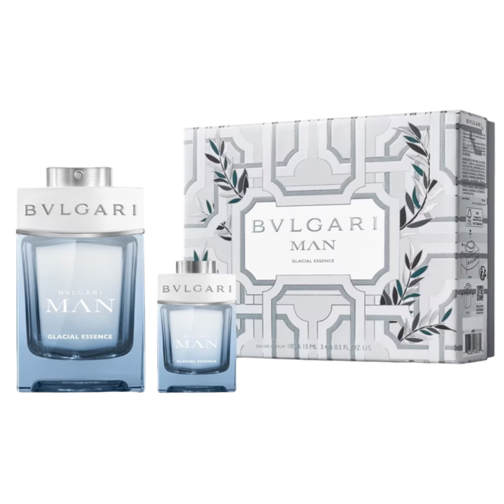 Bvlgari Man Glacial Essence Gift Set 100ml EDP + 15ml EDP