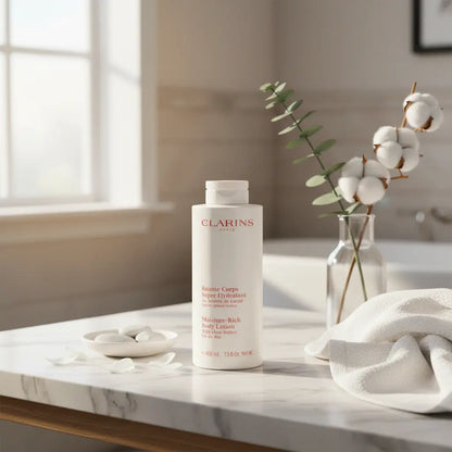 Clarins Moisture Rich Body Lotion with Shea Butter 400ml for Dry Skin