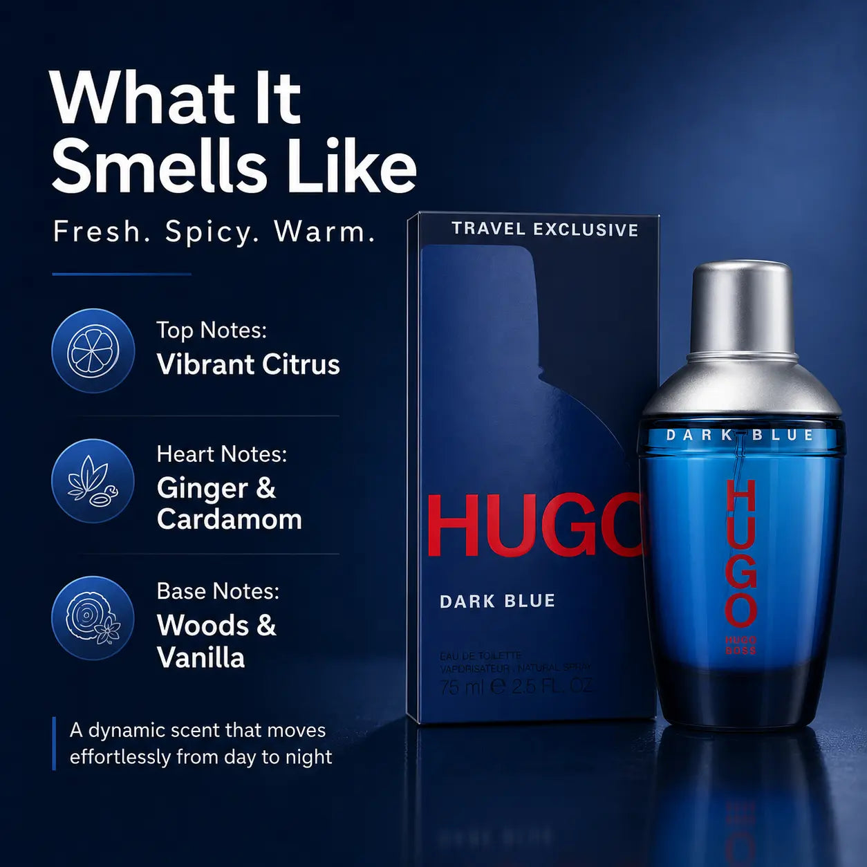 Hugo Boss HUGO Dark Blue Eau de Toilette Spray 75ml