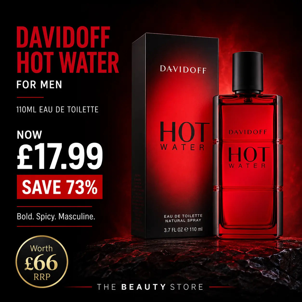 Davidoff Hot Water for Men Eau de Toilette Spray 110ml