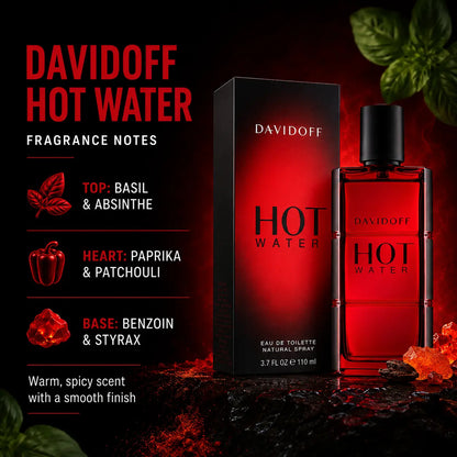 Davidoff Hot Water for Men Eau de Toilette Spray 110ml