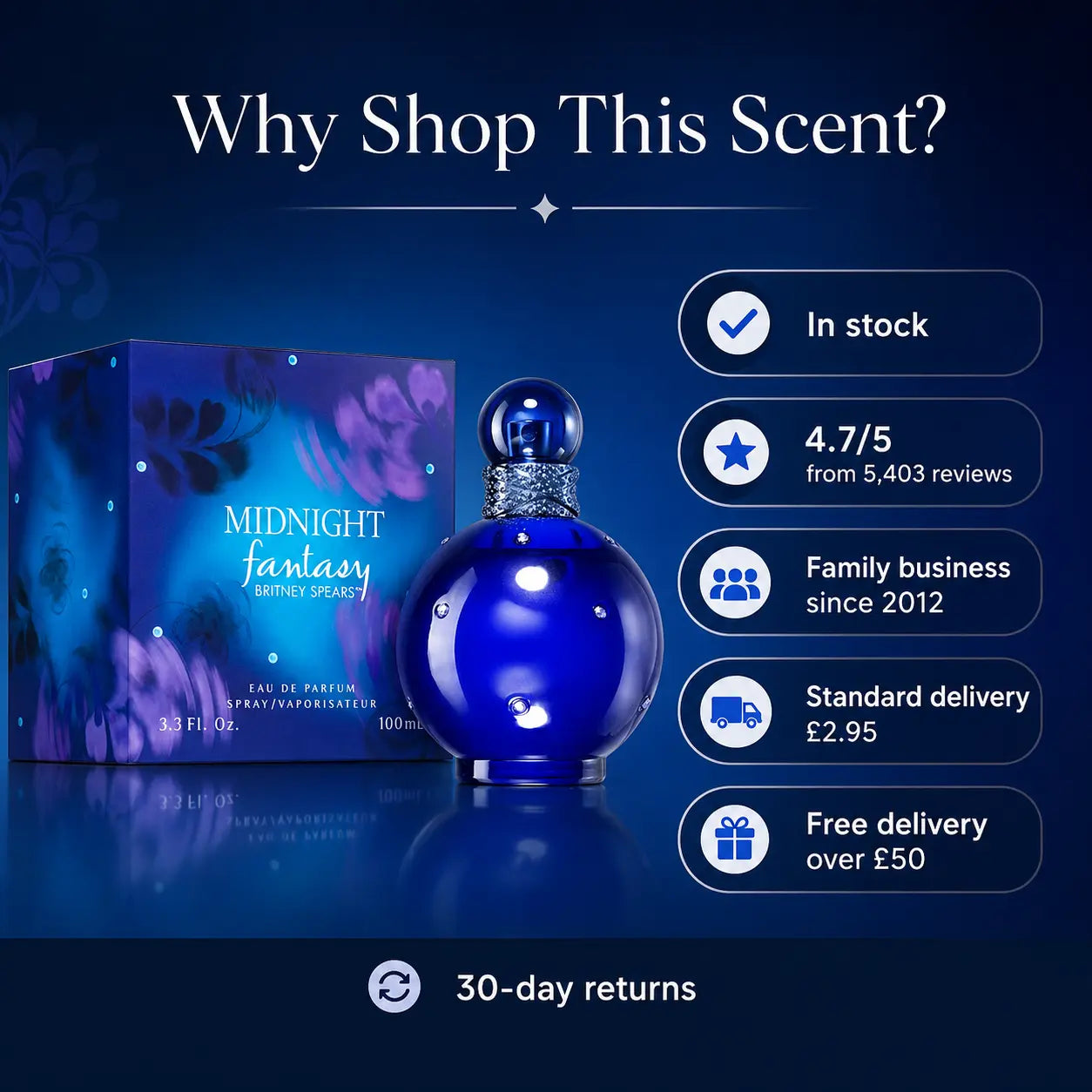 Britney Spears Midnight Fantasy Eau de Parfum Spray 100ml
