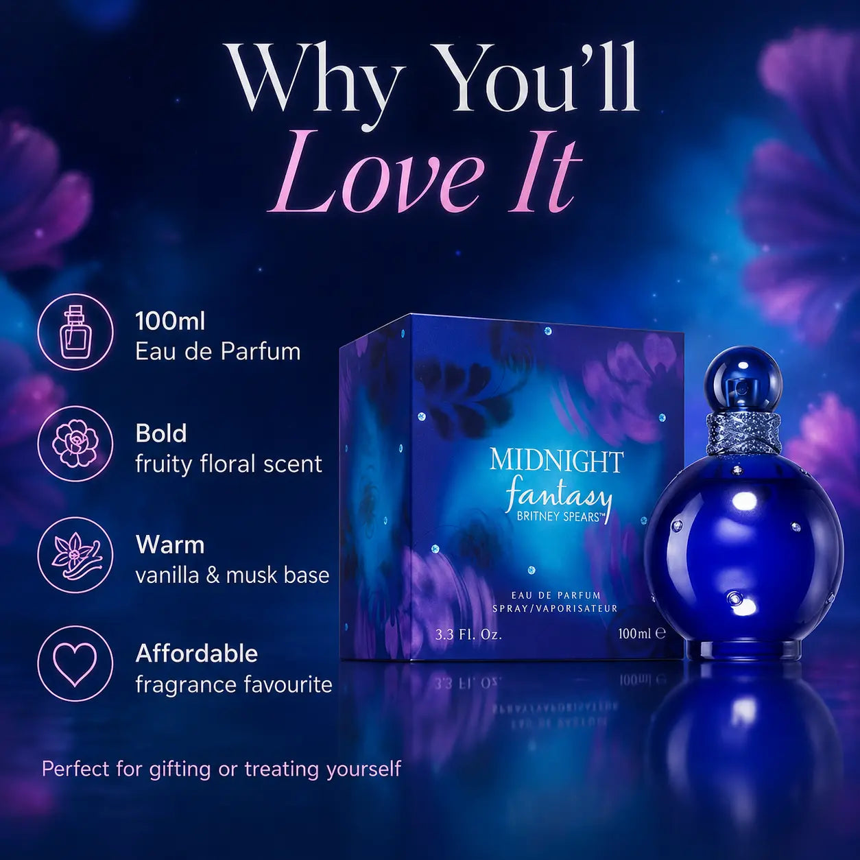 Britney Spears Midnight Fantasy Eau de Parfum Spray 100ml