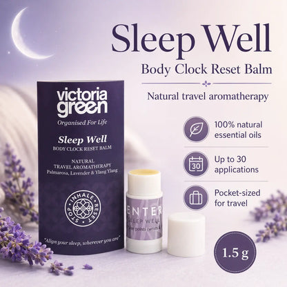 Sleep Well Body Clock Reset Balm Natural Travel Aromatherapy 1.5 g