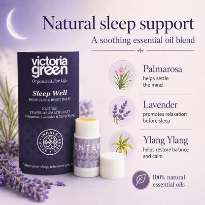 Sleep Well Body Clock Reset Balm Natural Travel Aromatherapy 1.5 g