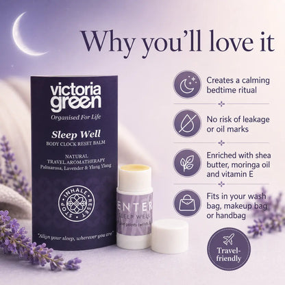 Sleep Well Body Clock Reset Balm Natural Travel Aromatherapy 1.5 g