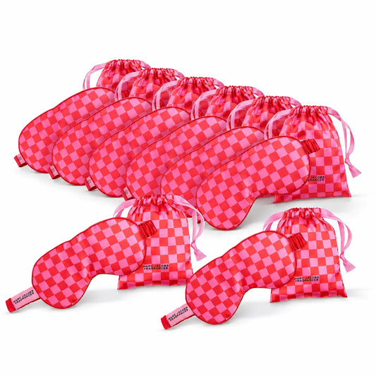 Marc Jacobs Pink & Red Checkerboard Eye Mask GWP Pack of 8