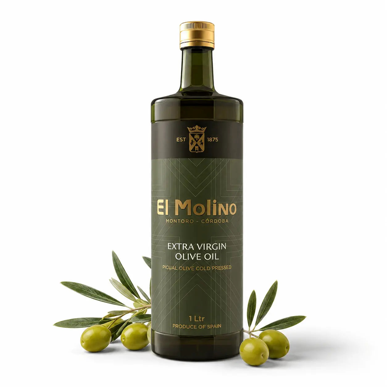 El Molino Extra Virgin Olive Oil Picual Olive Cold Pressed 1 Ltr