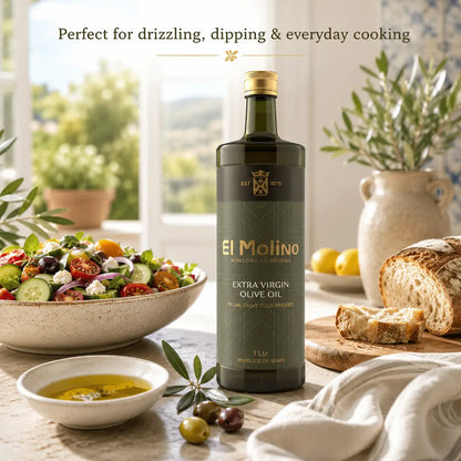 El Molino Extra Virgin Olive Oil Picual Olive Cold Pressed 1 Ltr