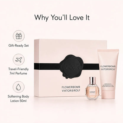 Viktor & Rolf Flowerbomb Gift Set Eau de Parfum 7ml + Body Lotion 50ml