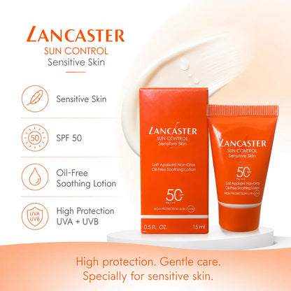 Lancaster Sun Control Sensitive Skin Oil-Free Soothing Lotion SPF 50 15ml