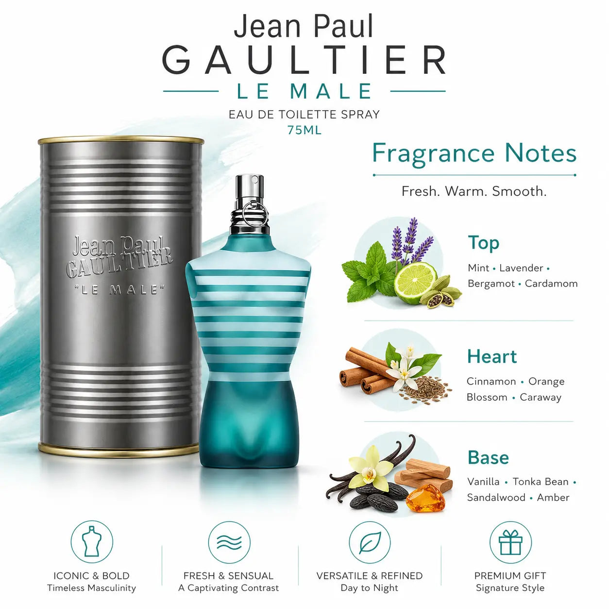 Jean Paul Gaultier Le Male Eau de Toilette Spray 75ml Jean Paul Gaultier