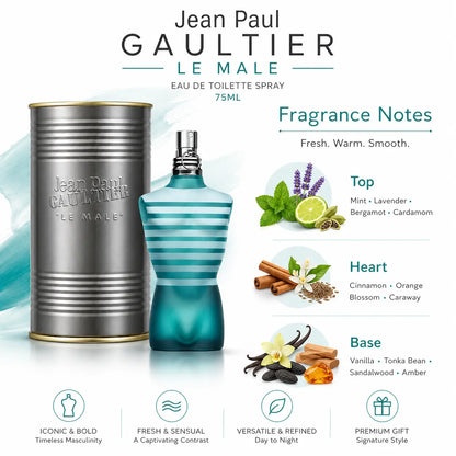 Jean Paul Gaultier Le Male Eau de Toilette Spray 75ml Jean Paul Gaultier