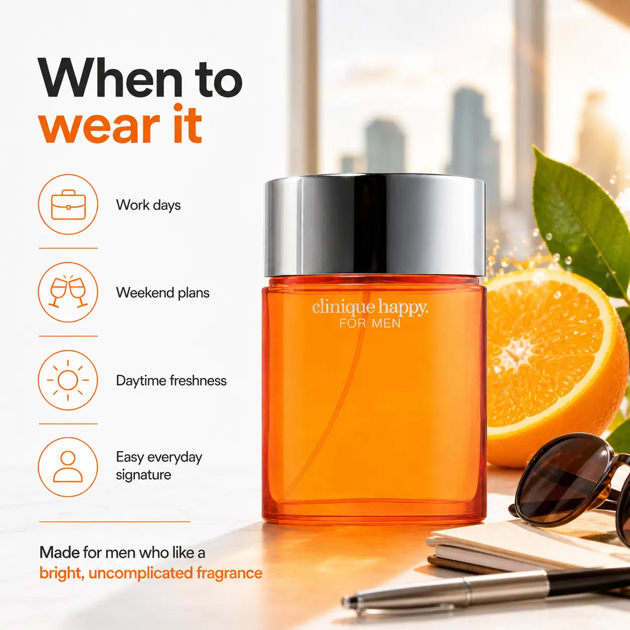 Clinique Happy for Men Cologne Spray Eau de Toilette Spray 100ml Clinique