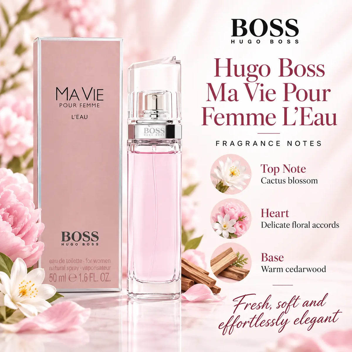Hugo Boss Ma Vie Pour Femme L'Eau Eau de Toilette Spray 50ml Hugo Boss
