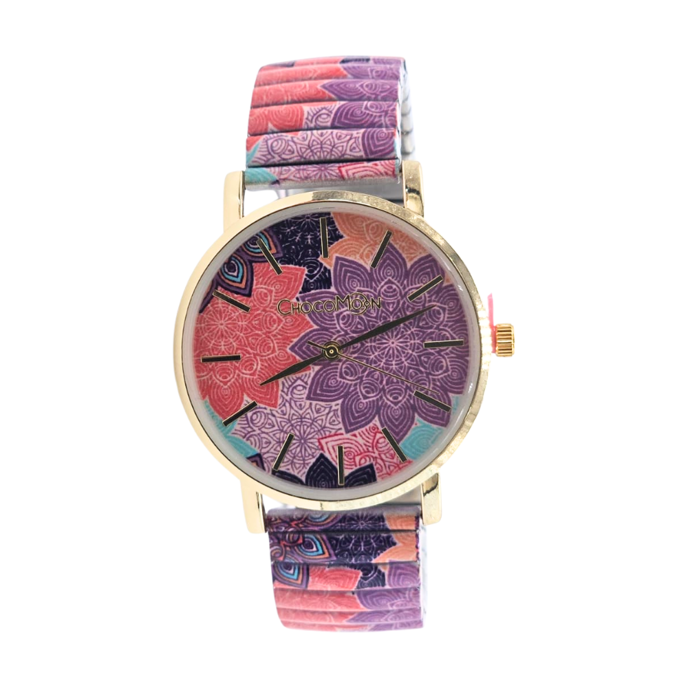 ChocoMoon CC-2023-45 Women's Watch Floral Pattern Colourful