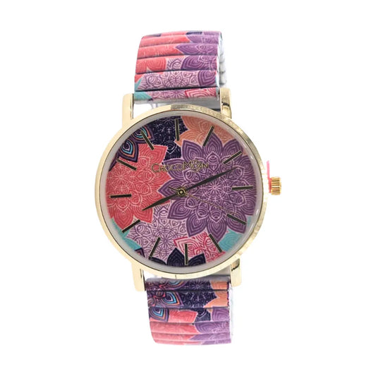 ChocoMoon CC-2023-45 Women's Watch Floral Pattern Colourful ChocoMoon