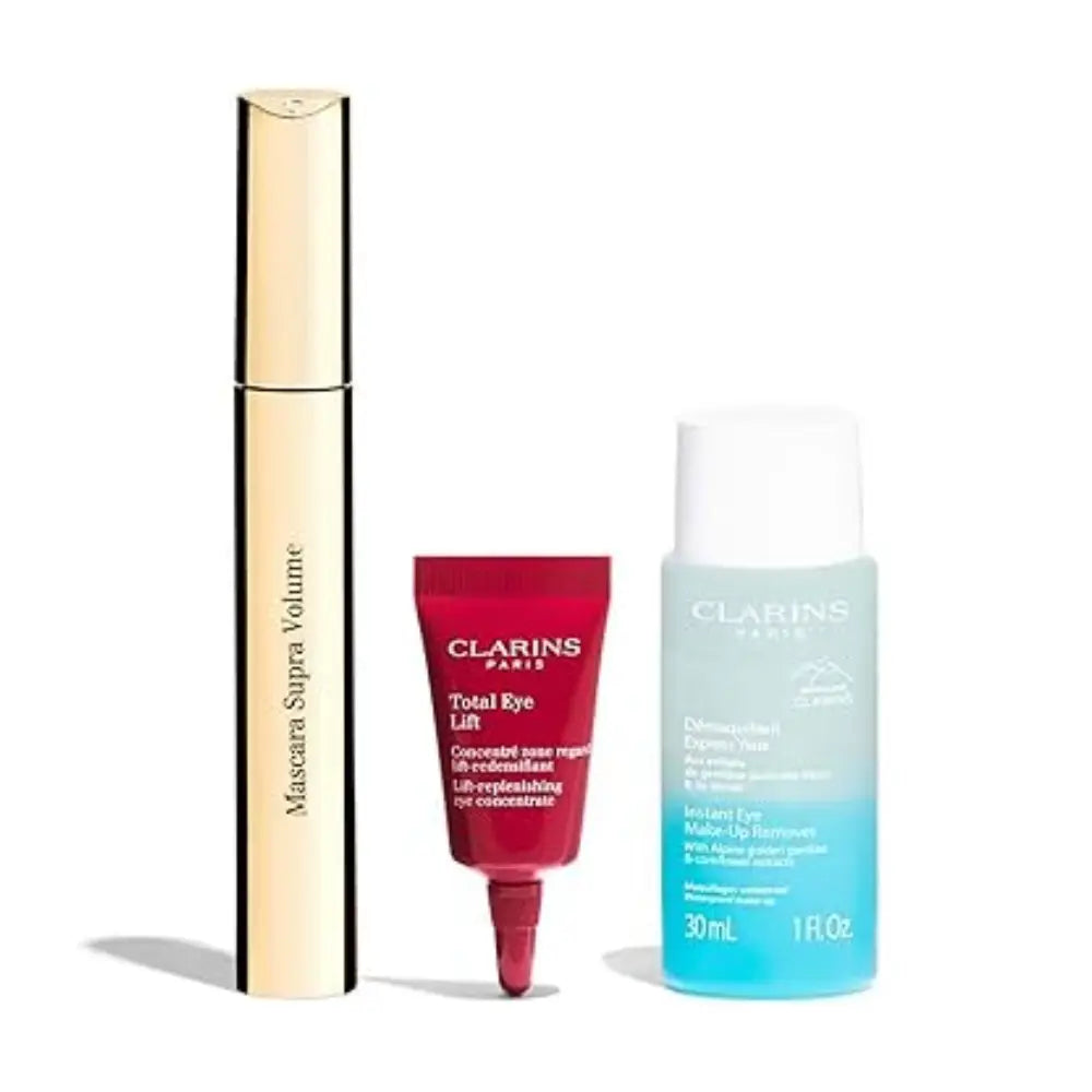 Clarins All About Eyes Gift Set Includes Full Size Supra Volume Mascara
