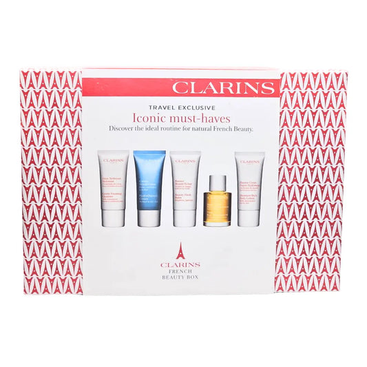 Clarins French Beauty Box Iconic Must-Haves 5 Piece Set Clarins