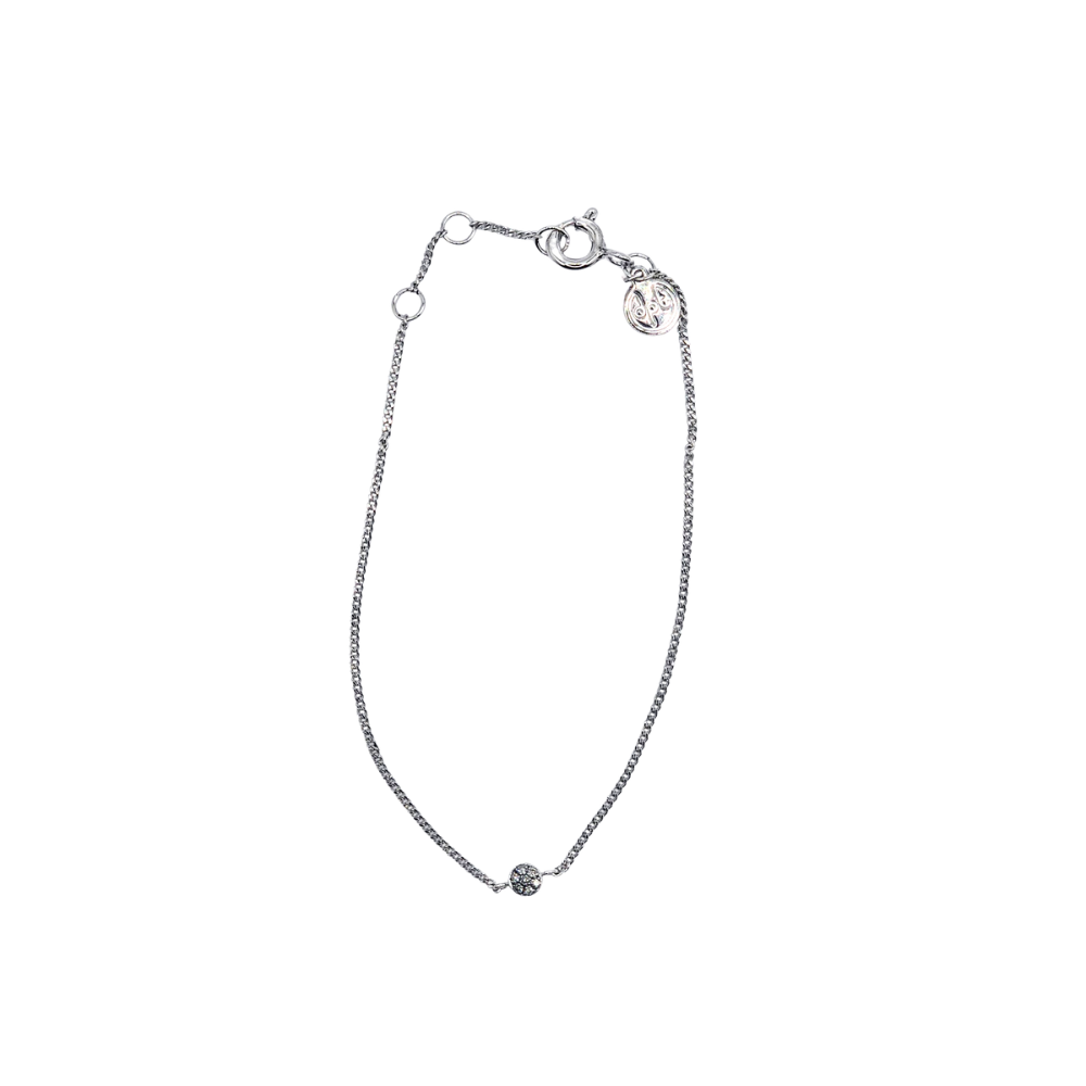 DPT Antwerp First Round Diamond Chain Bracelet - Silver