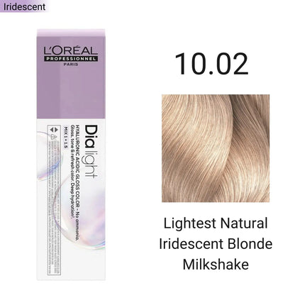L'Oreal Dia Light Demi Permanent Hair Colour 50ml - 10.02 Lightest Natural Irridescent Blonde L'Oreal