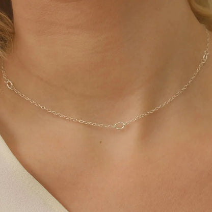 Elk & Bloom Simple Silver Choker Chain Necklace Elk & Bloom