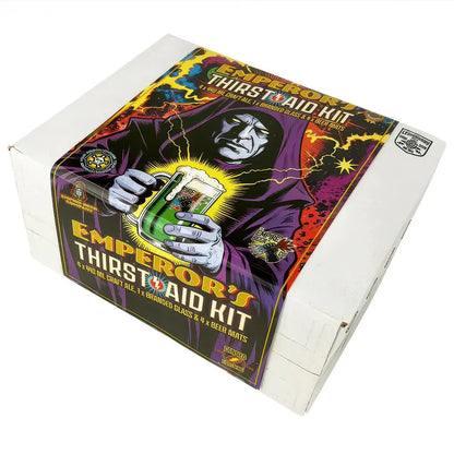 Emperor's Thirst Aid Kit 4 x 440ml Craft Ale + 1 x Branded Glass + 4 x Beer Mats Stormtrooper