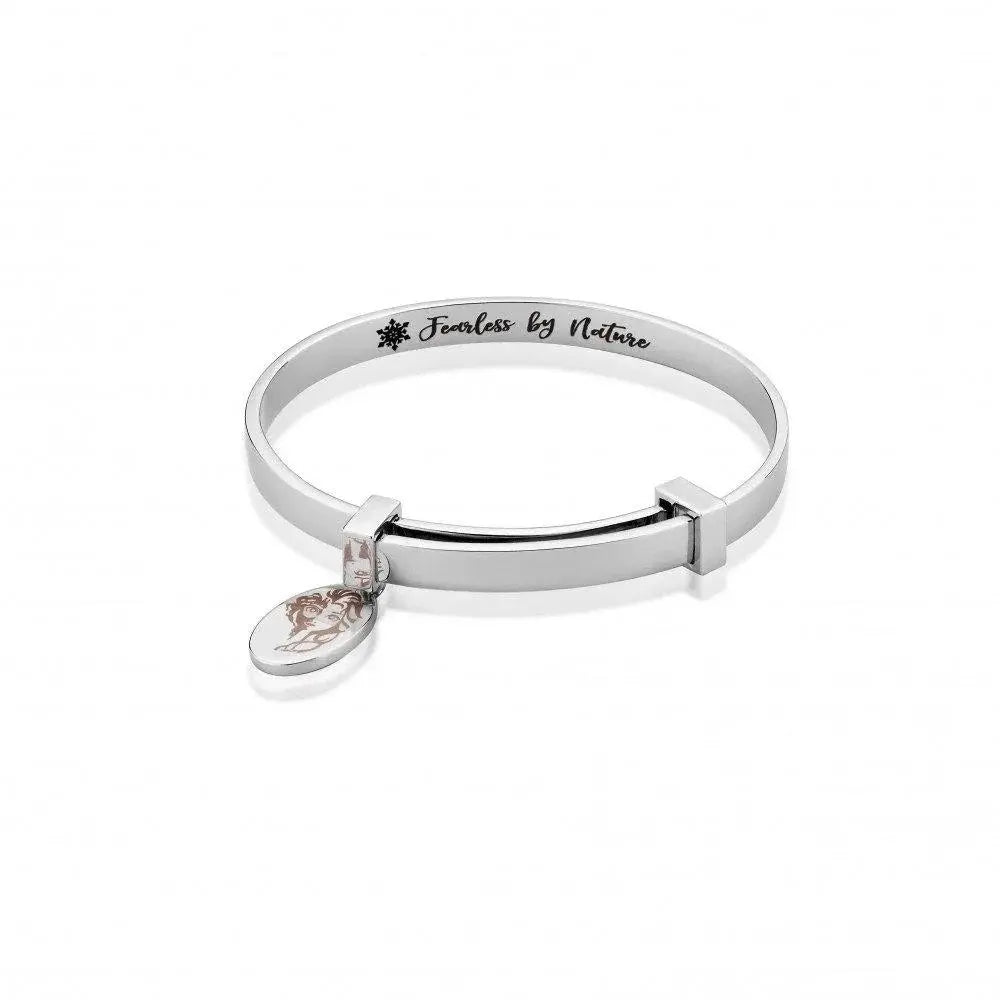 Disney's FROZEN 2 Kids Elsa Expandable Bangle 'White Gold Plated' DFB162 Disney