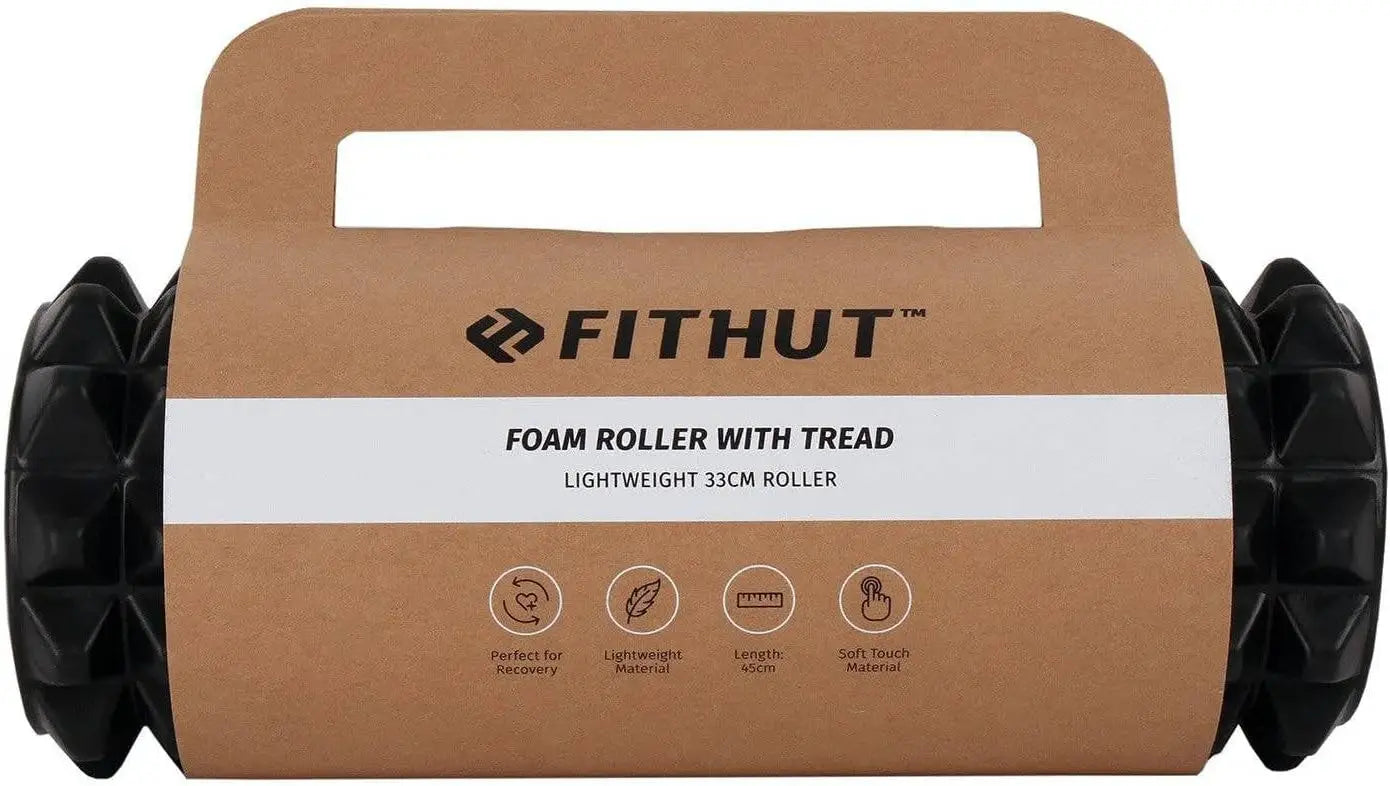 FitHut Foam Roller with Tread - Black