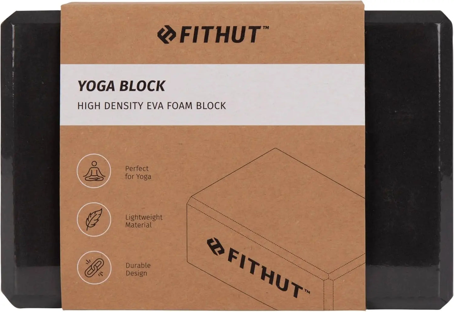 FitHut Yoga Block - Black