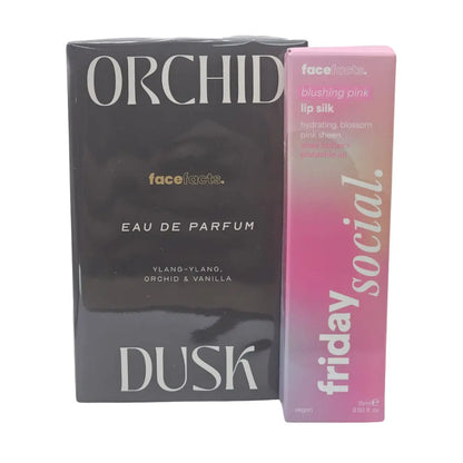 Face Facts Fragrance Lip Gloss Bundle Orchid Dusk 100ml + Lip Gloss Balm