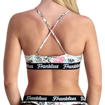 Franklees Women's Graffiti Cut Out Crop Top Small Franklees