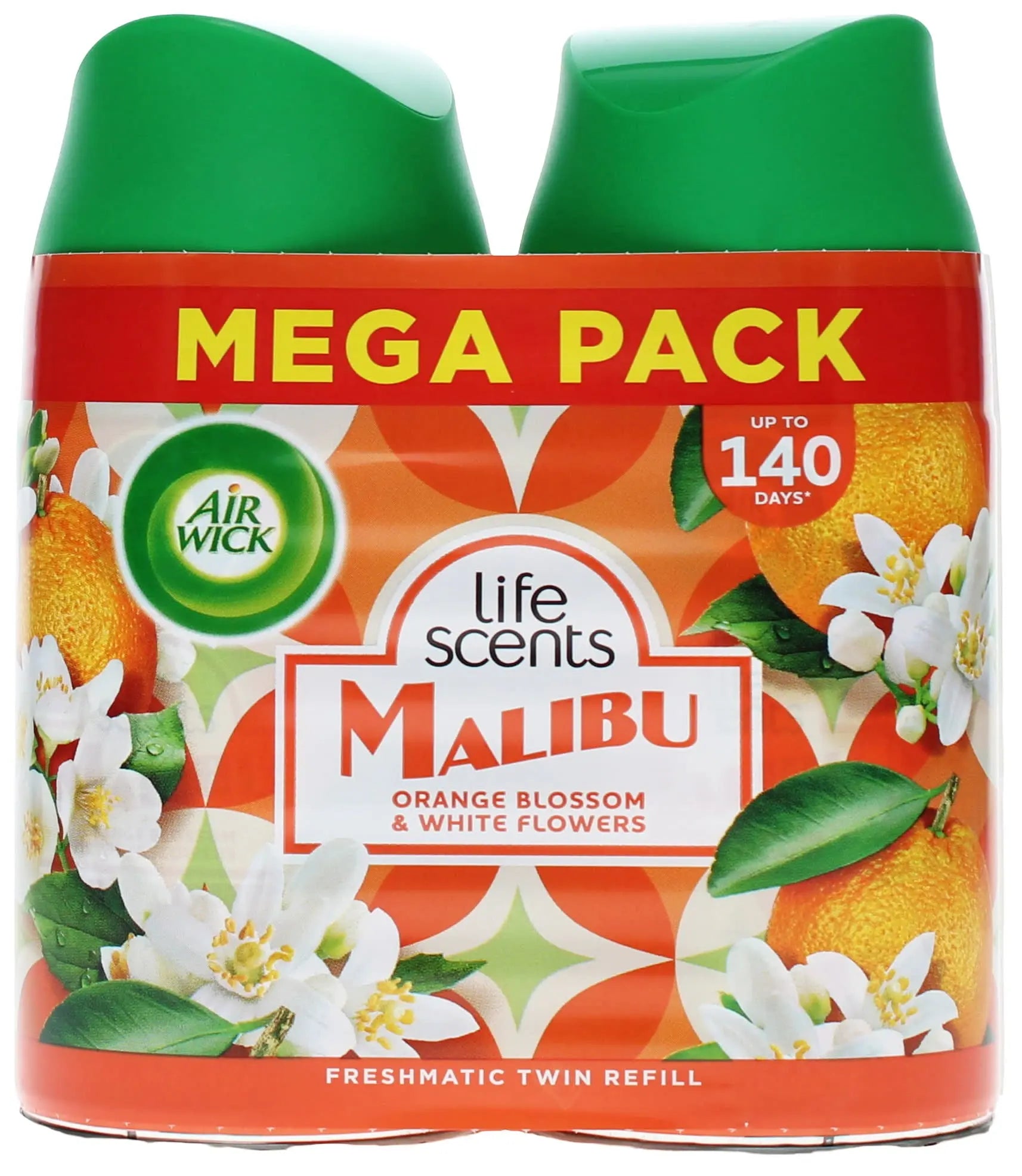 AIR WICK LIFE SCENTS MALIBU FRESHMATIC REFILL 2X250ML AUTO SPRAY - Pack of 3