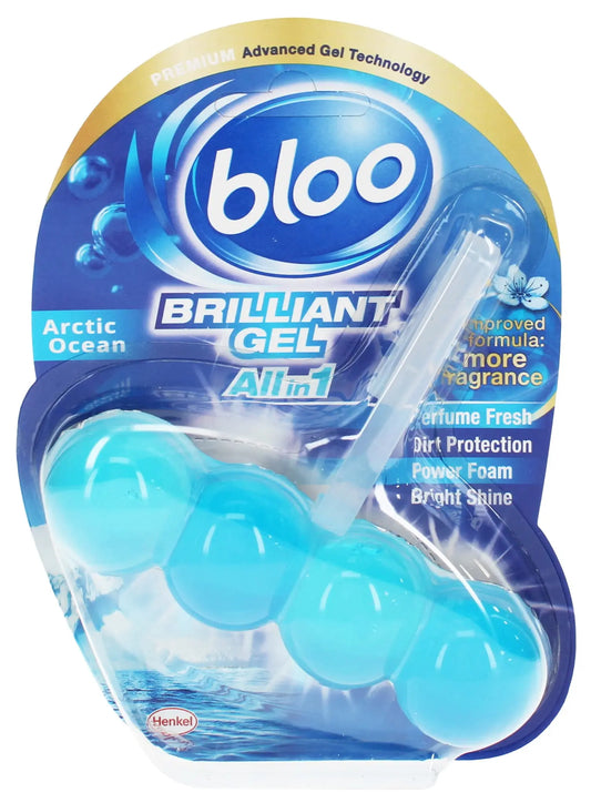 BLOO 50G TOILET RIM BLOCK ARCTIC OCEAN ALL-IN-1 BRILLIANT GEL - Bloo