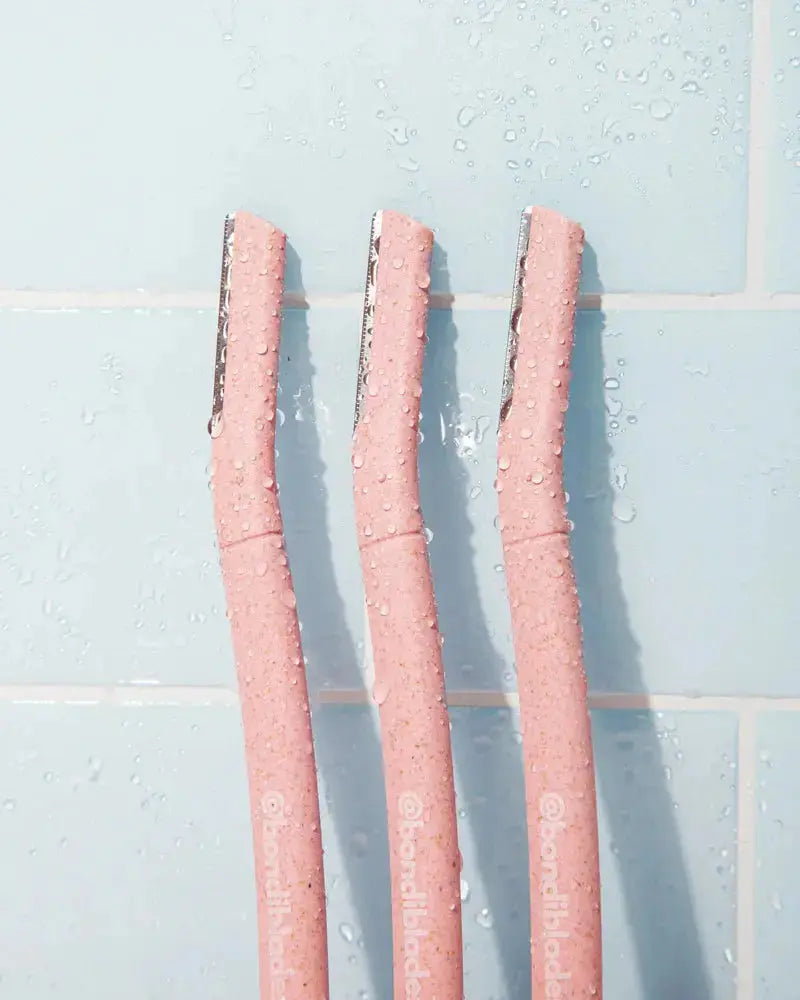 Bondi Blades Dermaplaning Razors 3 Pack Remove Peach Fuzz/Dead Skin for Glowing Skin