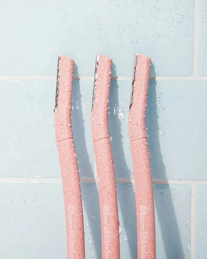 Bondi Blades Dermaplaning Razors 3 Pack Remove Peach Fuzz/Dead Skin for Glowing Skin