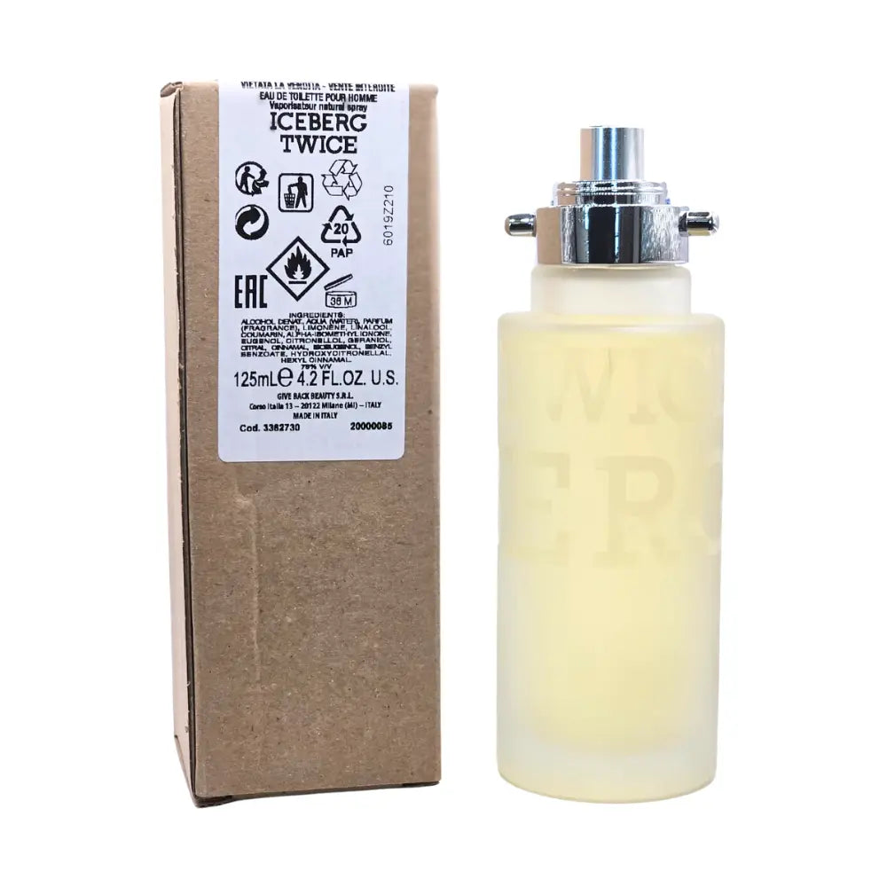 Iceberg Twice Pour Homme Eau de Toilette Spray 125ml Tester Iceberg