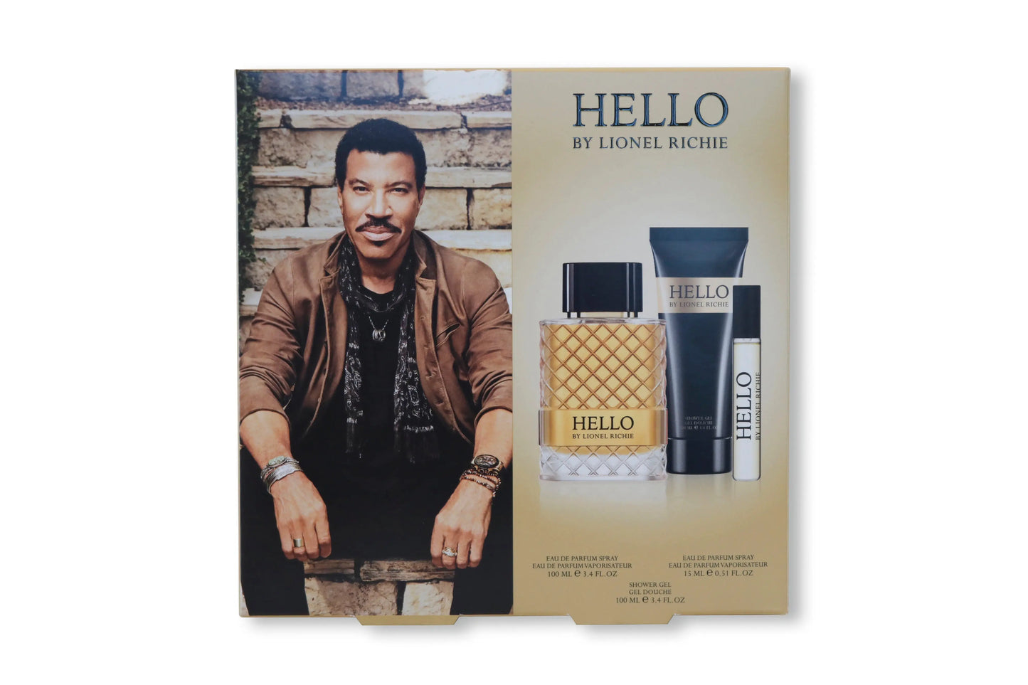 Lionel Richie HELLO for Men Gift Set EDP 100ml + EDP 15ml + Shower Gel 100ml