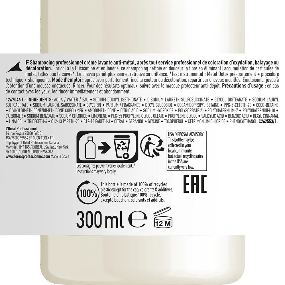 L’Oreal Professional Serie Expert Metal Detox Shampoo 250ml