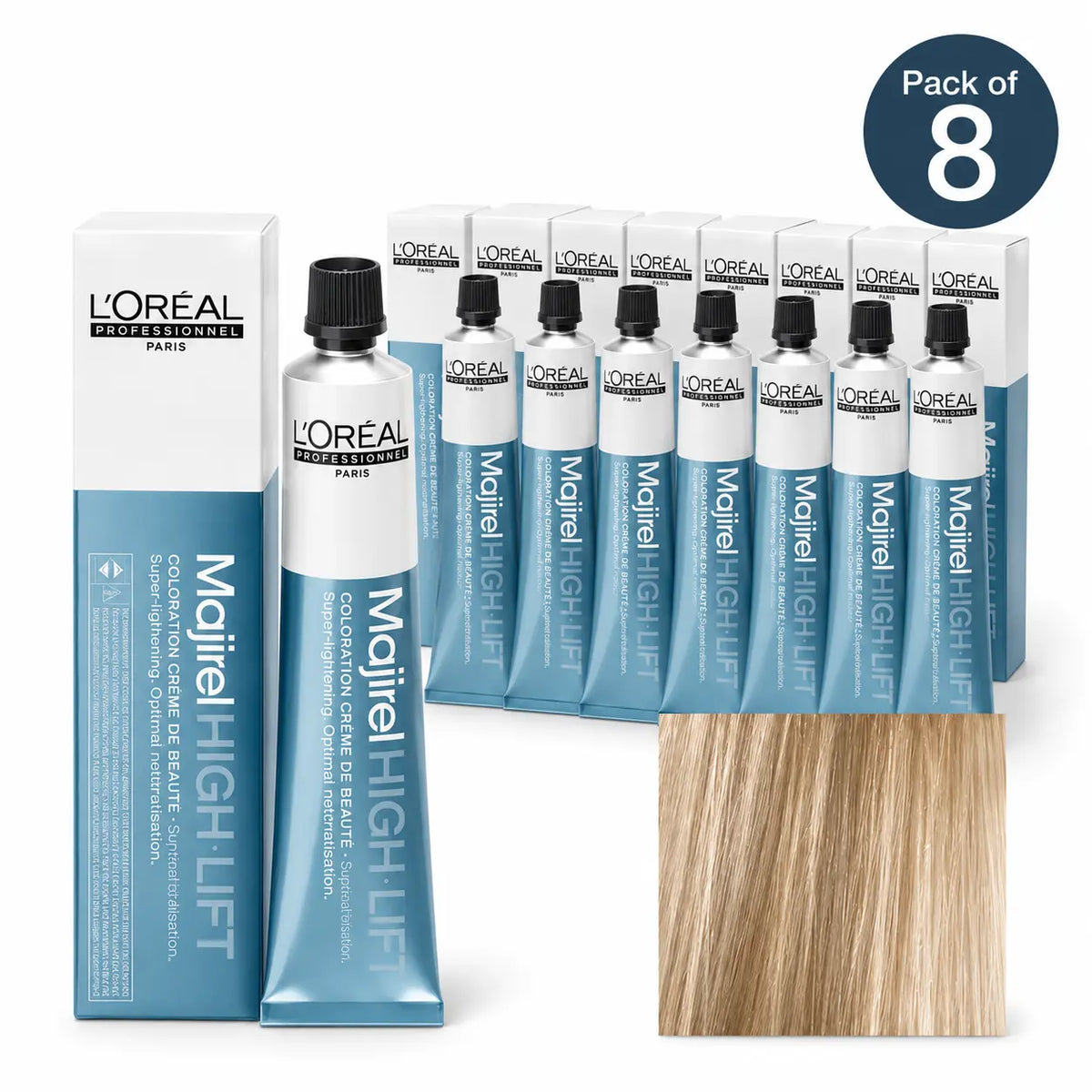 L'Oreal Professional Hair Colouring Cream 50ml - 901 S Pack of 8 L'Oreal